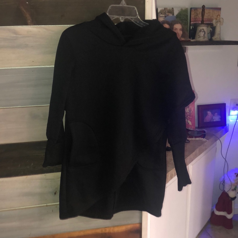 Black Sweatshirt/Jacket with hoodie - medium size